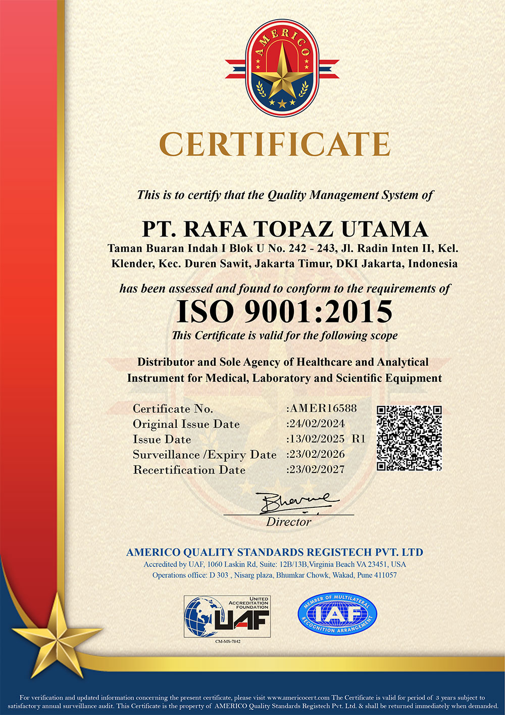 uaf americo iso 9001 pt